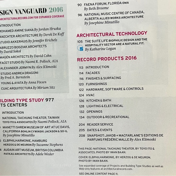 Architectural Record: Art Centers Issue. Vol 205 No. 12year: 2016 ISSN 0003-858X - Picture 4 of 15